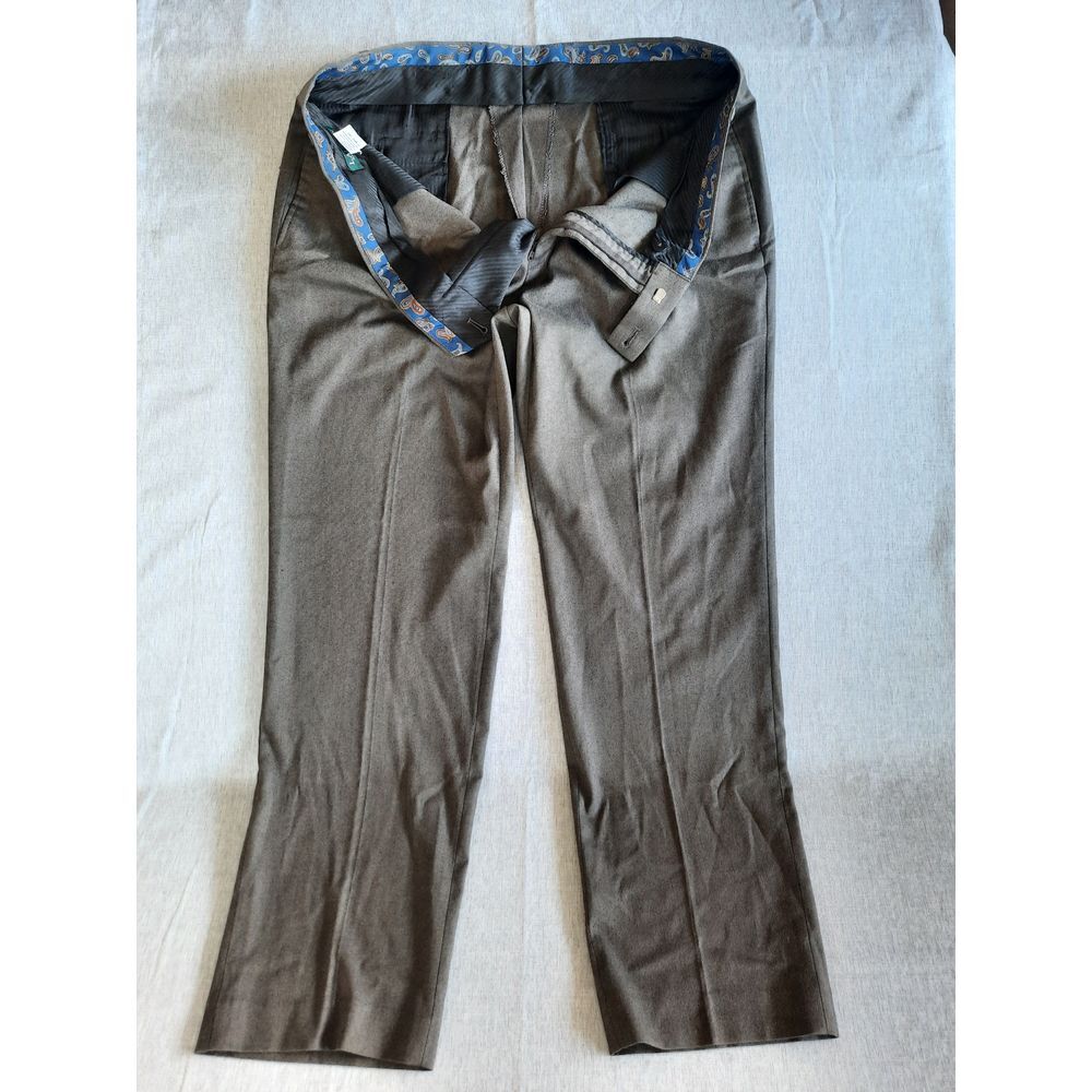 Lauren Ralph Lauren Men 38X30 Paisley‎ Lined Straight Leg Brown Chino Pants